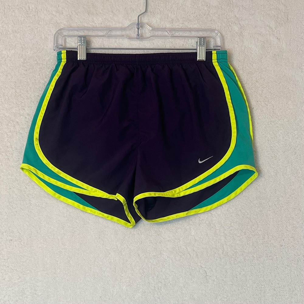 Nike Dri-FIT Tempo Running Shorts Purple Teal Neon Yellow Small J64